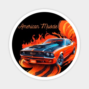 Fiery American Muscle Magnet